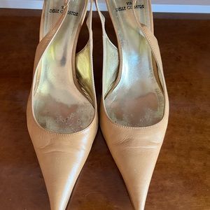 Pointed Toe Leather Pump